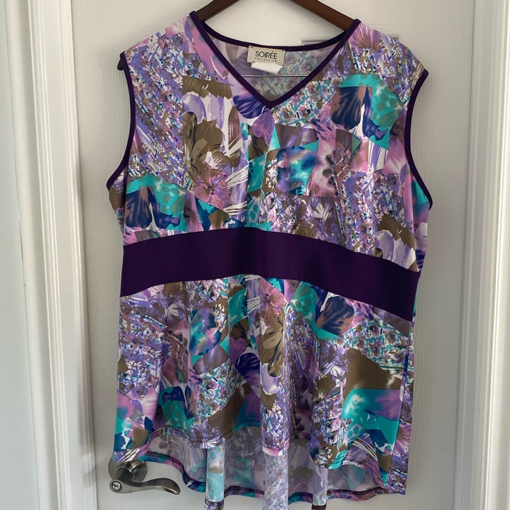 Sleeveless peplum top-1X